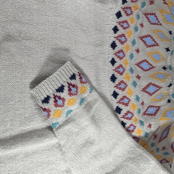 Women’s Fair Isle Sweater Casual Loose Warm Knitted Pullover Boatneck - Picture 5 of 9